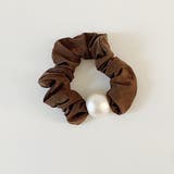 ブラウン | シュシュ ヘアゴム まとめ髪 ヘアアクセサリー | Doux Belle