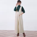 オールインワン レディース サロペット サロペvネック ワイドパンツ | Doux Belle | 詳細画像9