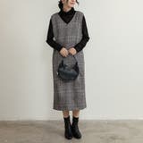 ブラウン（ロング） | 新色追加 ジャンパースカート 選べる長さ | Doux Belle 