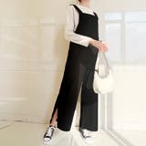 オールインワン レディース サロペット 体型カバー ゆったり ワイドパンツ | Doux Belle | 詳細画像9