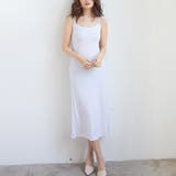 ホワイト | キャミソールワンピース ロングキャミソール レイヤード | Doux Belle 