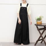 ブラック | デニムジャンパースカート | Doux Belle 