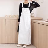 ホワイト | デニムジャンパースカート | Doux Belle 