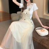 ベージュ | チュールジャンパースカート | Doux Belle 