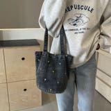 花柄デザインデニムトートバッグ | Doux Belle  | 詳細画像12 