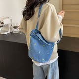 花柄デザインデニムトートバッグ | Doux Belle  | 詳細画像2 