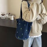花柄デザインデニムトートバッグ | Doux Belle  | 詳細画像6 