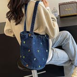 花柄デザインデニムトートバッグ | Doux Belle  | 詳細画像8 