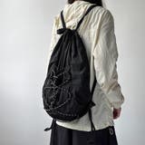 ブラック | ドローストリングバックパック | Doux Belle 