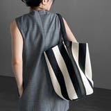 ミニバッグ付きの2点セット ストライプ柄トートバッグ | Doux Belle  | 詳細画像2 