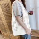 レース編みニットトートバッグ | Doux Belle  | 詳細画像2 