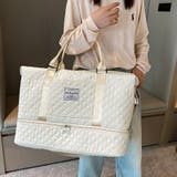 オフホワイト | キルティング2WAYボストンバッグ | Doux Belle 