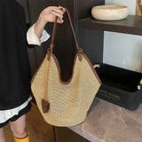 ブラウン | 2点セット! 巾着かごバッグ×レザーポーチ | Doux Belle