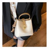 オフホワイト | 幾何ストラップ×ゴールド金具ハンドバッグ | Doux Belle 