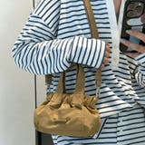 タン | ギャザーショルダーミニバッグ レディース カバン | Doux Belle 
