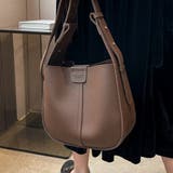 ミニバック付き×カーブラインフェイクレザーバック レディース バッグ | Doux Belle  | 詳細画像3 
