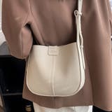オフホワイト | ミニバック付き×カーブラインフェイクレザーバック レディース バッグ | Doux Belle 