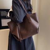 ダークブラウン | 編み込みトートバッグ レディース バッグ | Doux Belle 