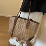 ライトブラウン | 編み込みトートバッグ レディース バッグ | Doux Belle 