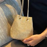 ゴールド | ラインストーン巾着ミニショルダーバッグ レディース バッグ | Doux Belle