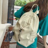 ベージュ | チャーム付き大容量ポケットバックパック リュック バックパック | Doux Belle