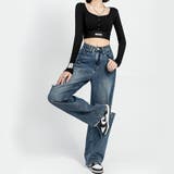 デニムパンツ ストレートパンツ パンツ | Doux Belle | 詳細画像2