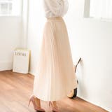 ベージュ | プリーツスカート 秋 ロング丈スカート | Doux Belle 