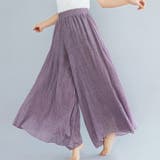 ガウチョパンツ ロング ワイドパンツ レディース | Doux Belle | 詳細画像1