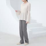 グレージュ | ロングパンツ ワイドパンツ ボトムス | Doux Belle