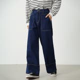 ネイビー | ボトムス ロング ワイド | Doux Belle