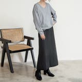 ニットAラインスカート ボトムス フレア | Doux Belle  | 詳細画像2 