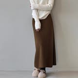 ニットAラインスカート ボトムス フレア | Doux Belle  | 詳細画像6 