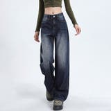 ダークブルー | ボトムス パンツ デニム ダメージデニム | Doux Belle