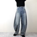 ポケット付き バルーン風シルエット カーブ デニム | Doux Belle  | 詳細画像2 