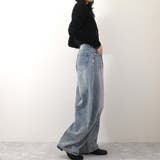 ポケット付き バルーン風シルエット カーブ デニム | Doux Belle  | 詳細画像4 