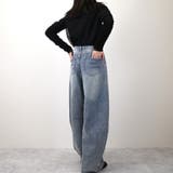 ポケット付き バルーン風シルエット カーブ デニム | Doux Belle  | 詳細画像5 