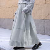 グレー | Aラインシアーフレアスカート | Doux Belle 