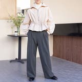 ワイドシルエットスラックスパンツ | Doux Belle  | 詳細画像4 