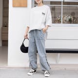 サイドリボンバギーデニムパンツ | Doux Belle | 詳細画像3