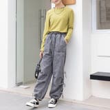 サイドリボンバギーデニムパンツ | Doux Belle | 詳細画像8