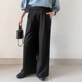 ブラック | ハイウエストフレアパンツ | Doux Belle