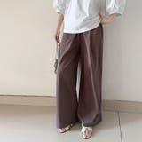 ブラウン | ハイウエストフレアパンツ | Doux Belle