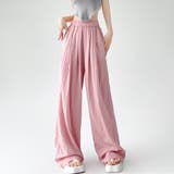 ピンク | ハイウエストロングパンツ | Doux Belle