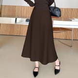 コーヒー | Aラインフレアスカート | Doux Belle 