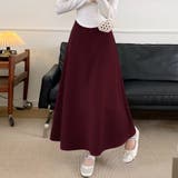 ワインレッド | Aラインフレアスカート | Doux Belle 