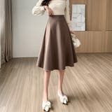 Aラインシルエットフレアミディアム丈スカート | Doux Belle  | 詳細画像5 