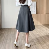 Aラインシルエットフレアミディアム丈スカート | Doux Belle  | 詳細画像9 