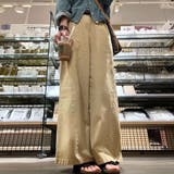 ベージュ | タック入りワイドパンツ | Doux Belle 