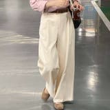 オフホワイト | タック入りワイドパンツ | Doux Belle 