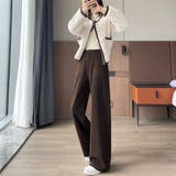 サイドスリット入りワイドパンツ | Doux Belle  | 詳細画像4 